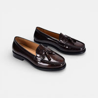 Mocassin homme à gland marron foncé – vue de profil