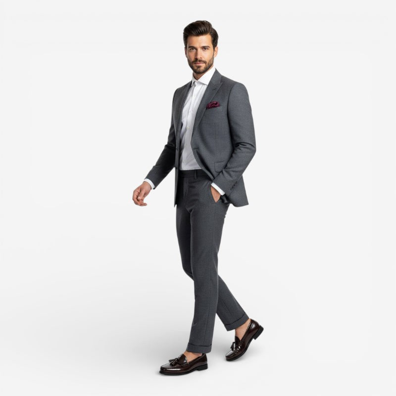 Mocassin homme à gland marron foncé – vue arrière