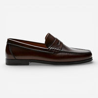 Mocassin homme à talon marron foncé – vue de profil