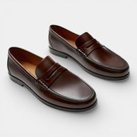 Mocassin homme à talon marron foncé – la paire complète