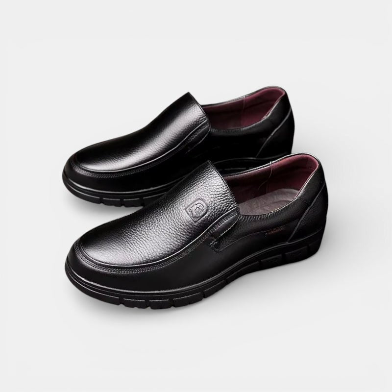 Mocassin homme cuir noir – vue arrière