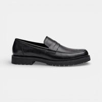 Mocassin homme cuir noir – vue de profil