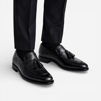 Mocassin homme à gland noir – vue de dessus