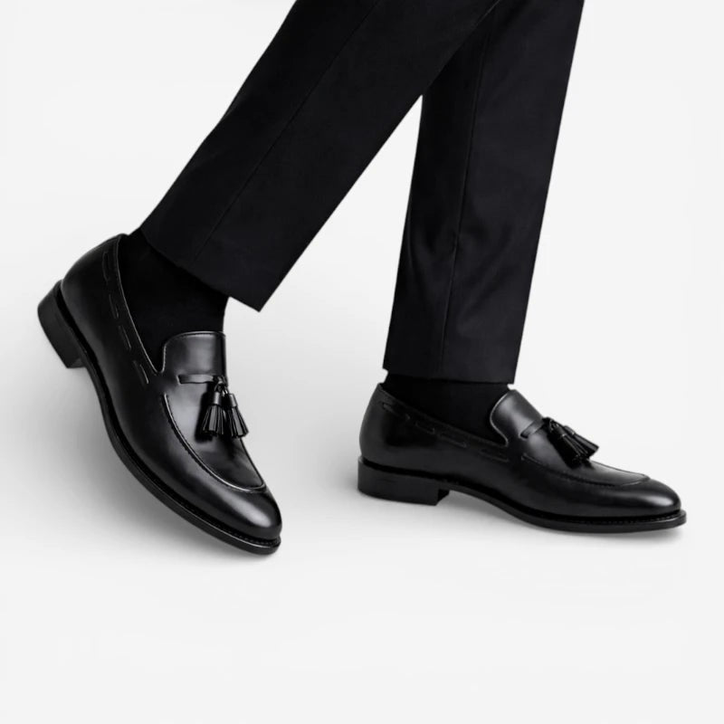 Mocassin homme à gland noir – vue arrière
