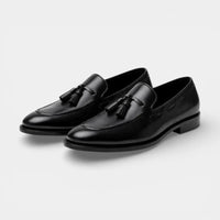Mocassin homme à gland noir – détail de la finition