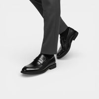 Mocassin homme cuir verni noir – vue arrière