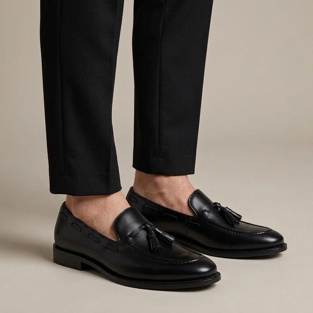 Mocassin Homme Cuir Verni à Gland