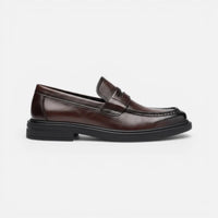 Mocassin homme à talon marron foncé – vue de profil