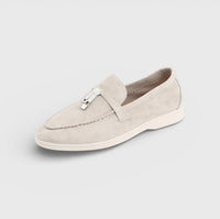 Mocassin homme à gland en daim beige
