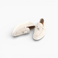 Mocassin homme à gland beige – vue de profil