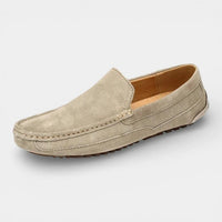 Mocassin homme en daim beige