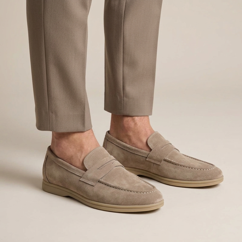 Mocassin Homme Daim Cuir Suédé