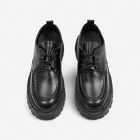 Mocassin homme compensé noir – vue arrière