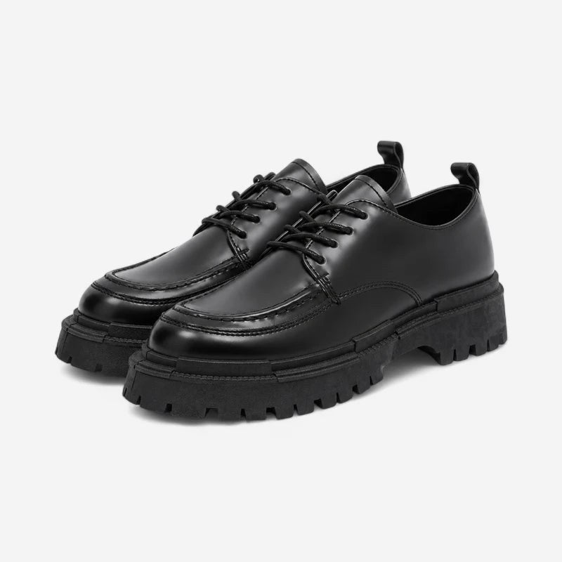 Mocassin homme compensé noir – la paire complète