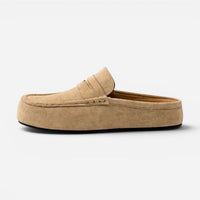 Mocassin homme mule beige – vue arrière