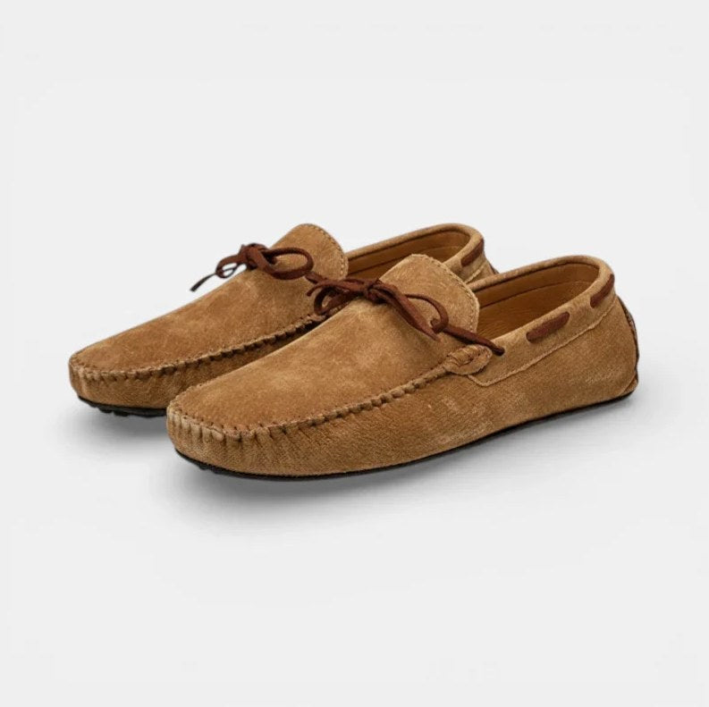 Mocassin Homme Nubuck Daim à Lacet