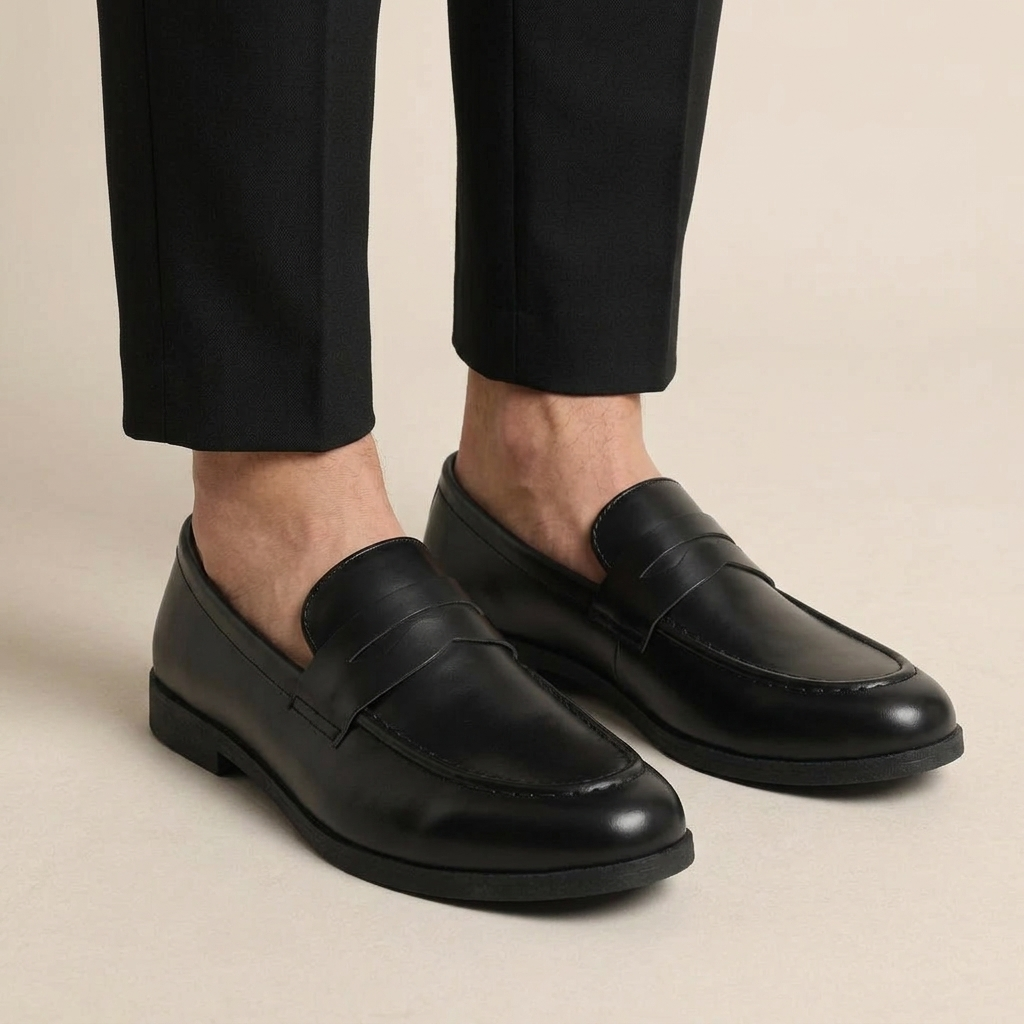 Mocassin Homme Penny Loafer Cuir Lisse