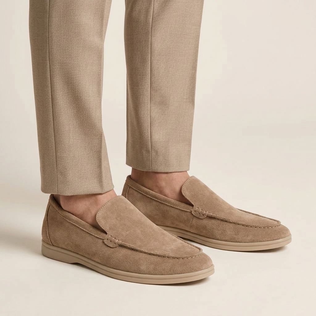 Mocassin Homme Slipper Daim de Veau