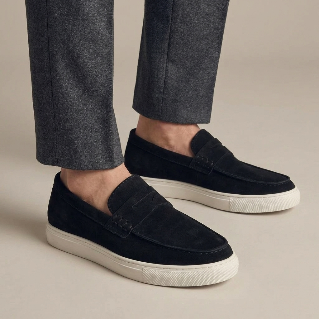 Mocassin Homme Sneaker Penny Cuir Suédé