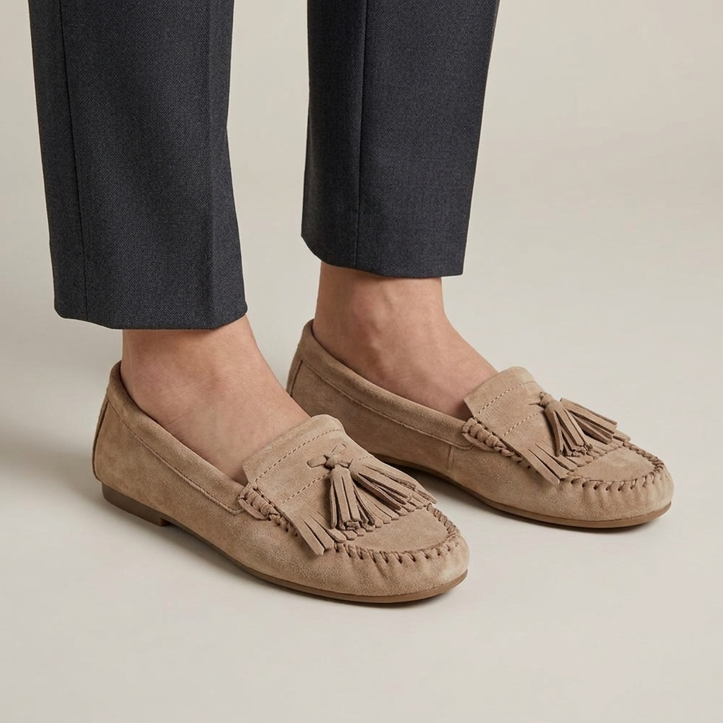 Mocassin Indien Daim à Glands et Franges