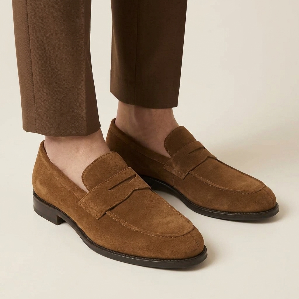 Mocassin Penny Loafer Cuir Suédé