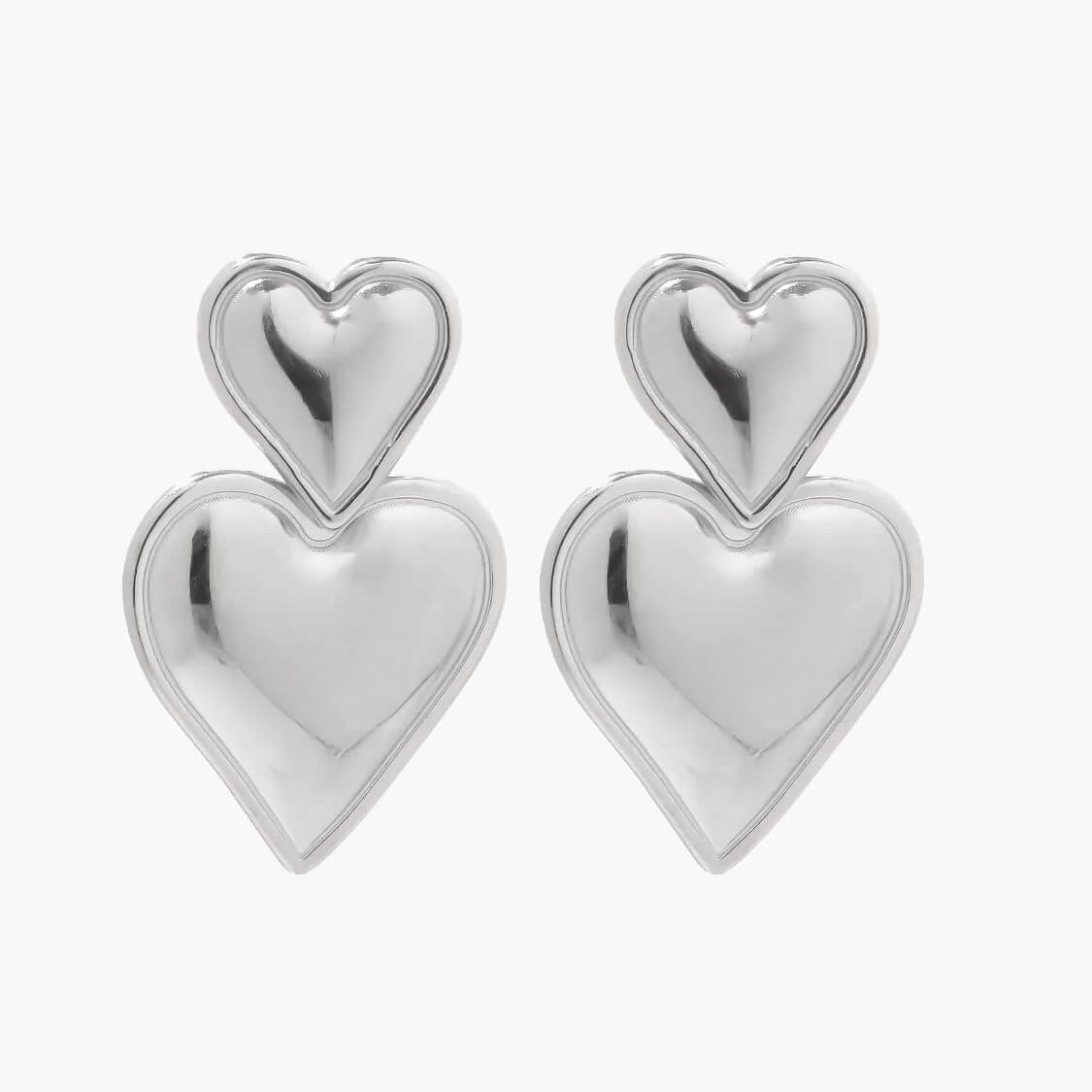 Heart earrings 14K gold plated